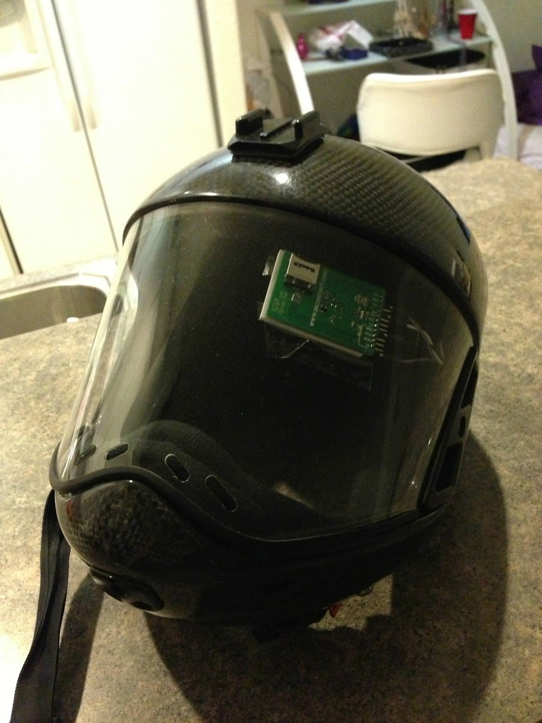 Helmet embedded altimeter